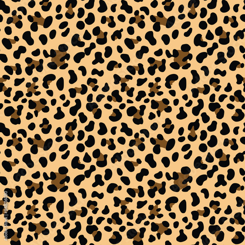 leopard pattern seamless modern background, vector illustration, wild cat print