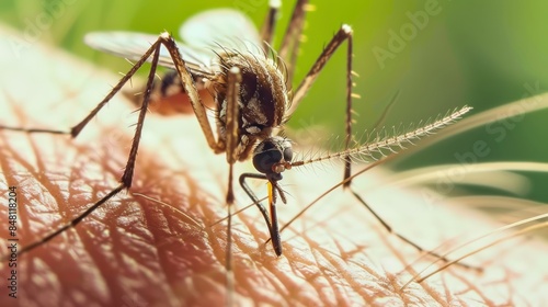 Wallpaper Mural Mosquito close up shot on older skin Torontodigital.ca