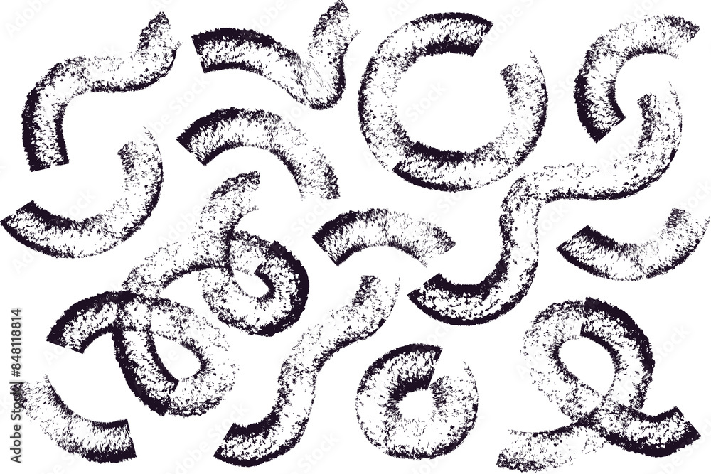 Wavy and swirled brush strokes paint vector seamless pattern. Hand drawn curved lines with grunge effect. Chaotic ink brush scribbles textured decor. Wavy and swirled brush strokes paint vector seamless pattern. Hand drawn curved lines with grunge effect. Chaotic ink brush scribbles textured decor.