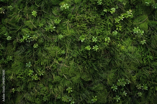 Moss realistic texture, up view, generated with AI © sch_ai