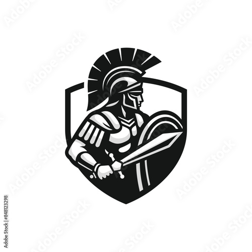 Roman warrior logo vector. EPS 10 editable vector