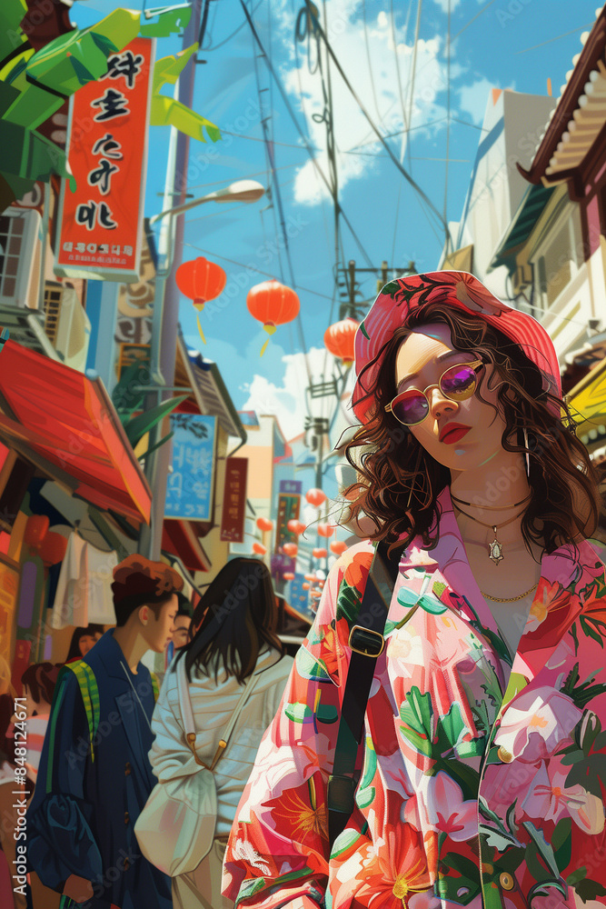 Obraz premium Portrait of beautiful korean woman 