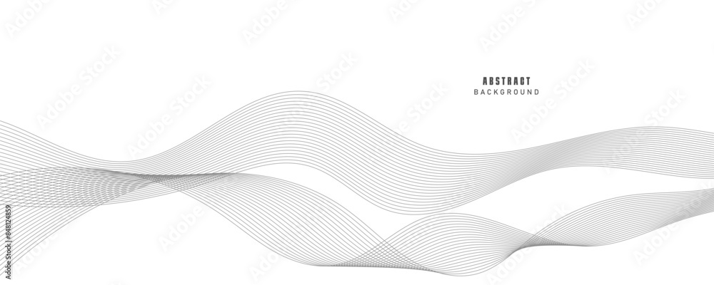 Abstract vector modern background with grey wavy lines and particles. EPS10 Abstract vector modern background with grey wavy lines and particles. EPS10