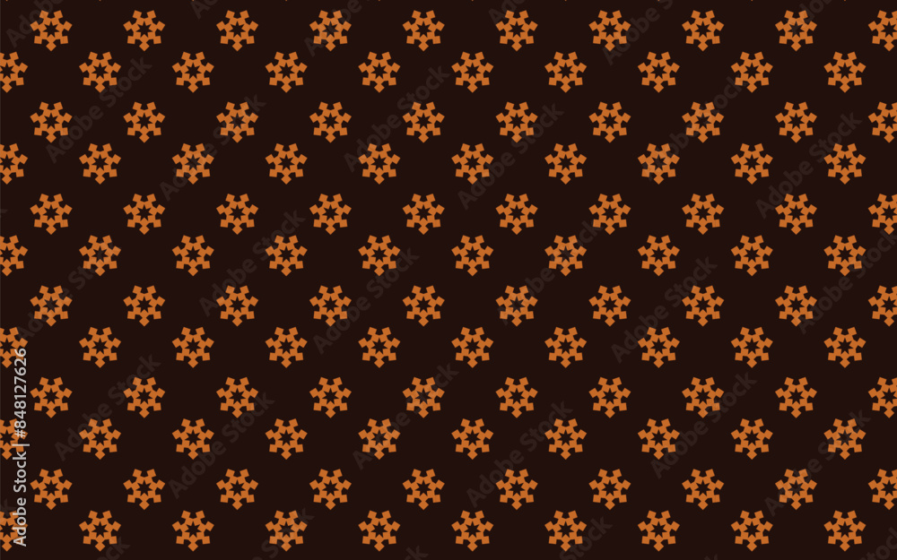 Flower geometric pattern. Seamless vector background. Brown and gold ornament. Ornament for fabric, wallpaper, packaging, Decorative print Flower geometric pattern. Seamless vector background. Brown and gold ornament. Ornament for fabric, wallpaper, packaging, Decorative print