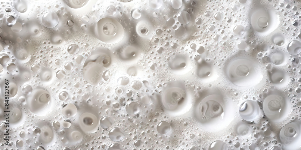 Frothy Foam: Close-Up of Bubbly and Textured Foam Surface. Frothy Foam: Close-Up of Bubbly and Textured Foam Surface.