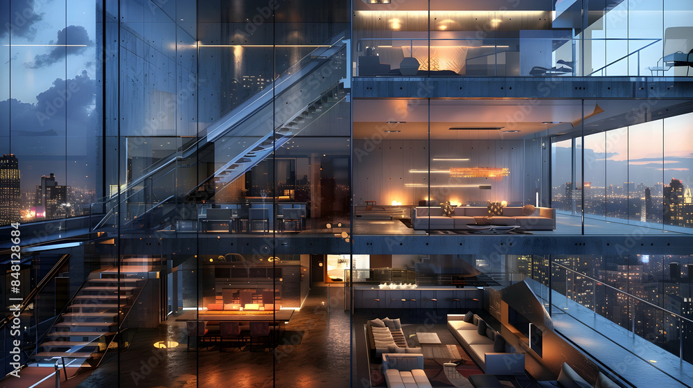 View of 46 Stunning Luxury Penthouse Designs with Sky-High Style