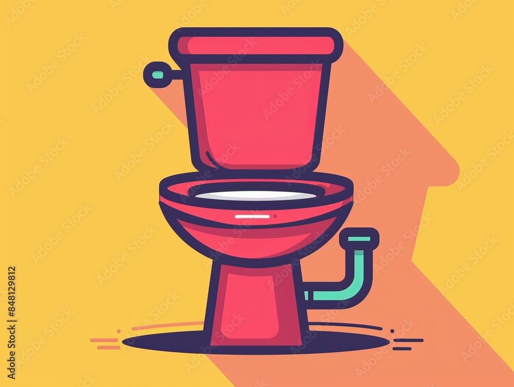 Toilet icon, restroom sign,minimalist, generated with AI Toilet icon, restroom sign,minimalist, generated with AI