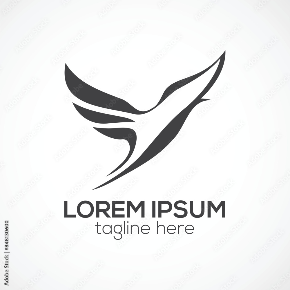 A bird logo design concept isolated vector template illustration A bird logo design concept isolated vector template illustration