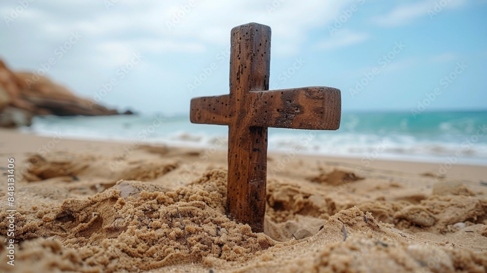 Create a scene of families attending an Easter sunrise service, with hymns and prayers as the sun rises over the Create a scene of families attending an Easter sunrise service, with hymns and prayers as the sun rises over the