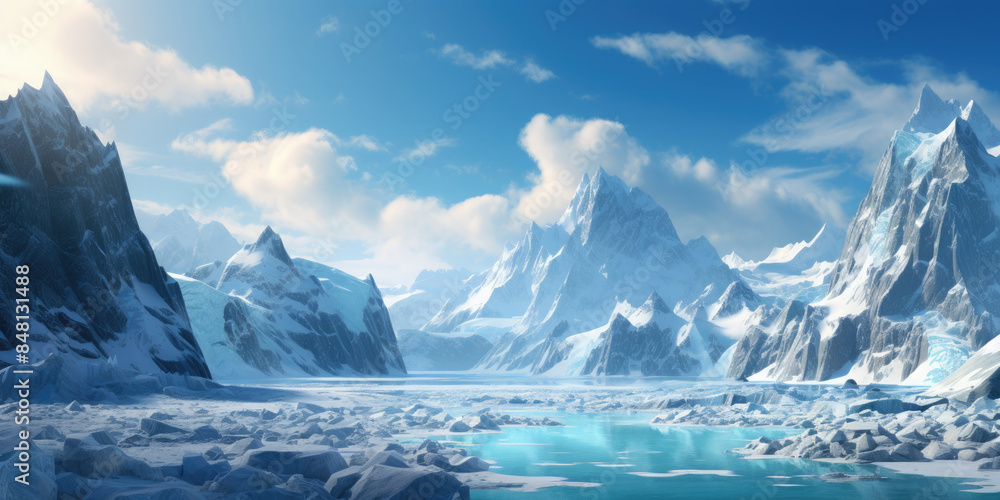 custom made wallpaper toronto digitalGlacier icebergs of Antarctica. Global warming