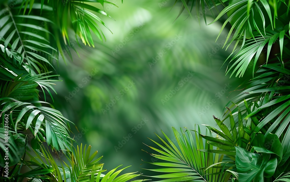 Tropical Leaf Natural Frame Image Tropical Leaf Natural Frame Image