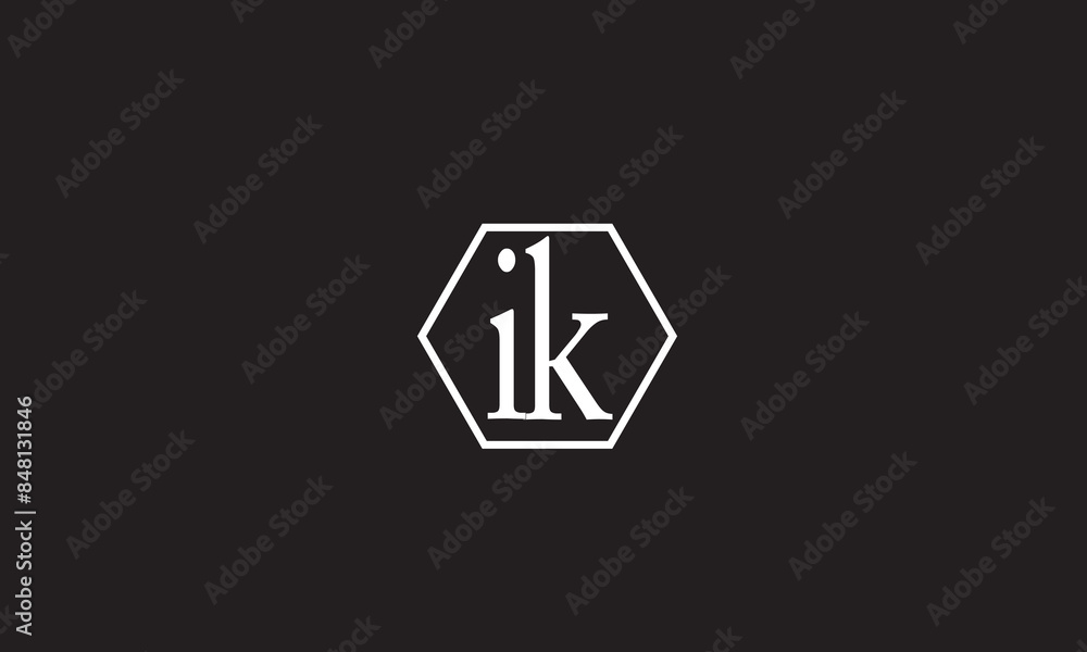 IK, KI , K ,I, Abstract Letters Logo Monogram IK, KI , K ,I, Abstract Letters Logo Monogram