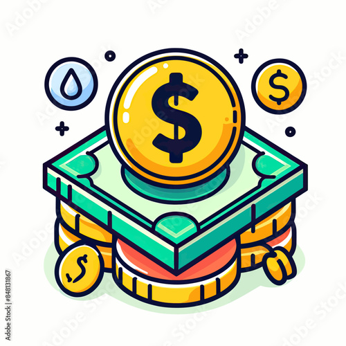 illustration of a sign dollar 