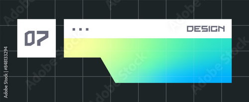 Futuristic element vector illustration. Colorful lower third video overlay.