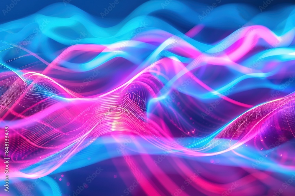 multicoloturquoise light neon lines and waves against a bright background multicoloturquoise light neon lines and waves against a bright background