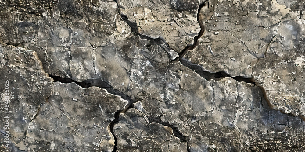 Cracked Concrete: Close-Up of Cracked and Textured Concrete Surface Cracked Concrete: Close-Up of Cracked and Textured Concrete Surface
