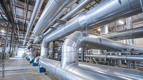 industrial or commercial facility transformed by stateoftheart insulation techniques, showcasing our expertise in calorifugeage. picture pipes and systems, generated with AI