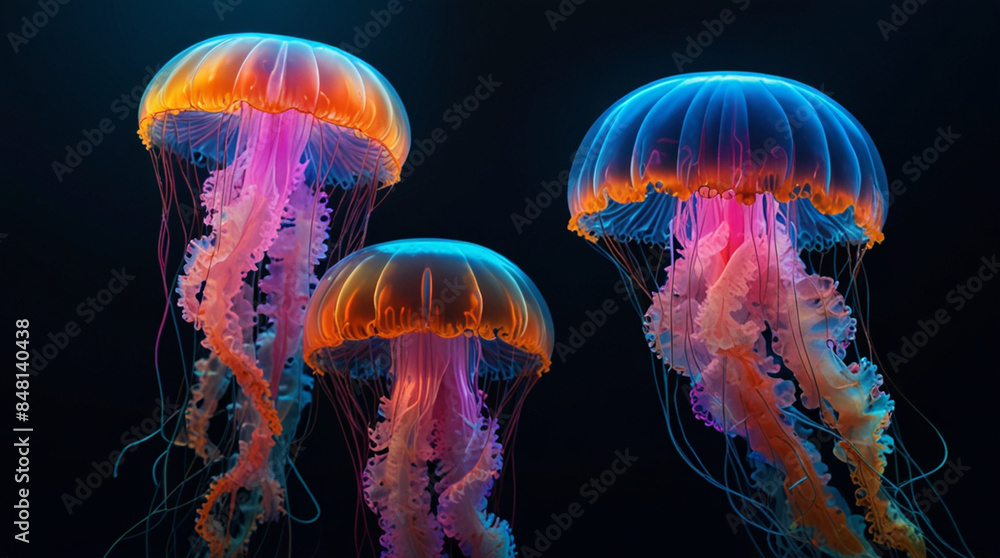 beautiful, colorful jellyfish beautiful, colorful jellyfish