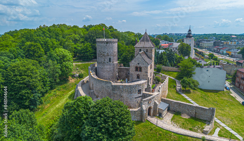 Medieval castle in Bedzin - aerial view. Poland