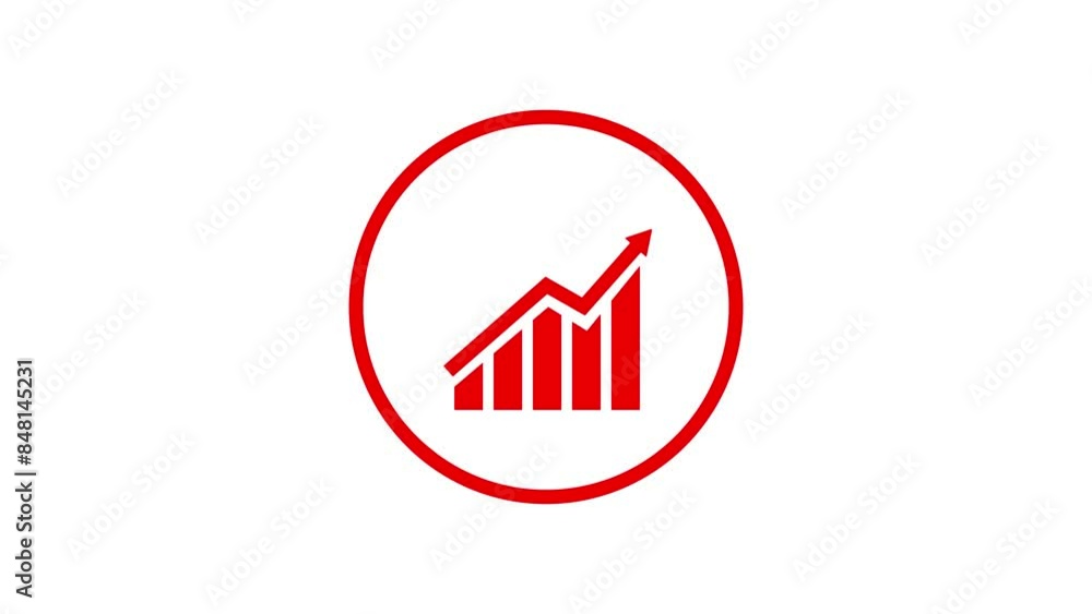 Animated of business graph icon. Flip chart, Chart board, diagram charts, Rising up arrow on chart graph. business graph growth concept animation Animated of business graph icon. Flip chart, Chart board, diagram charts, Rising up arrow on chart graph. business graph growth concept animation