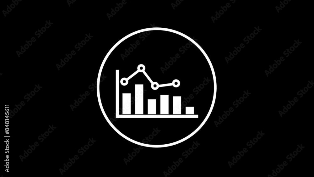 Animated of business graph icon. Flip chart, Chart board, diagram charts, Rising up arrow on chart graph. business graph growth concept animation Animated of business graph icon. Flip chart, Chart board, diagram charts, Rising up arrow on chart graph. business graph growth concept animation