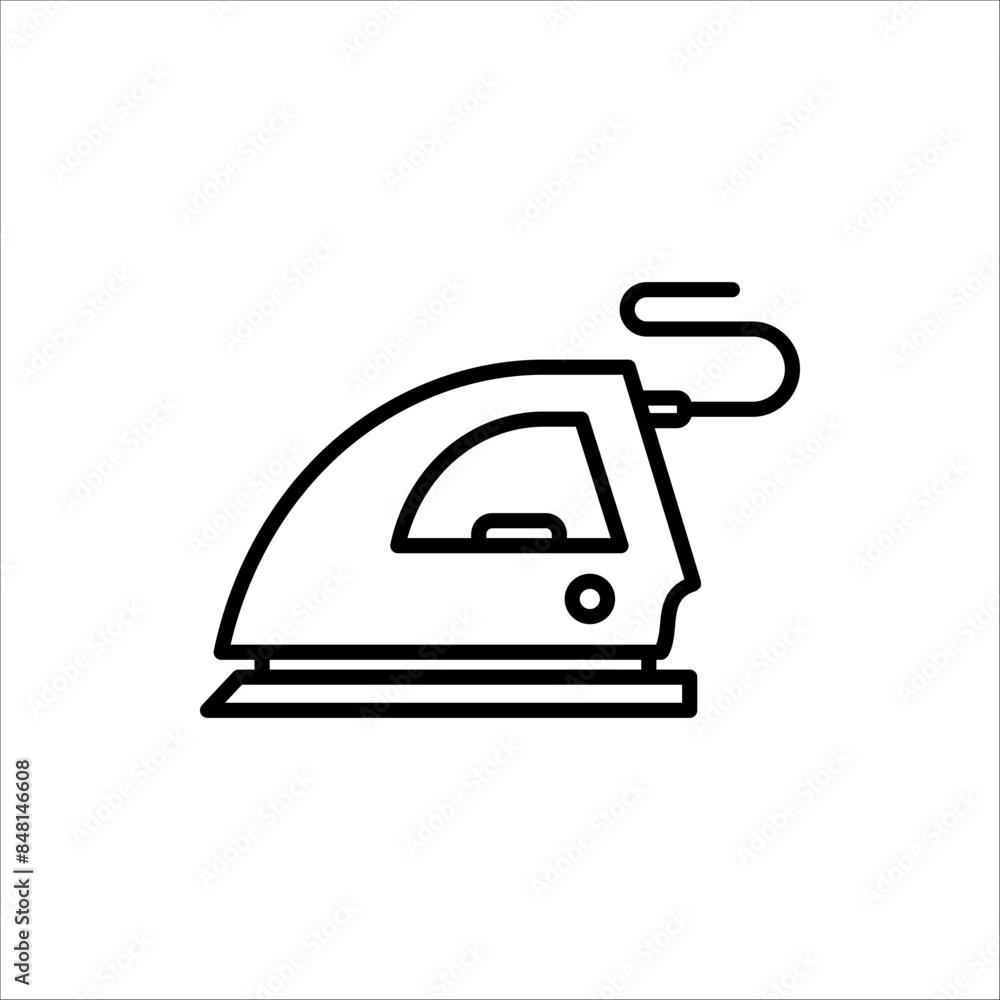 Iron icon. Dry and steam iron vector icon. Laundry item symbol. Simple outlined design style. Iron icon. Dry and steam iron vector icon. Laundry item symbol. Simple outlined design style.