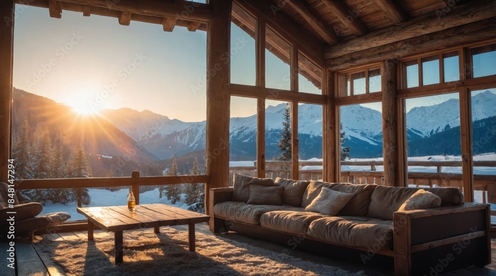 Beautiful apartment with wood in the mountains Beautiful apartment with wood in the mountains