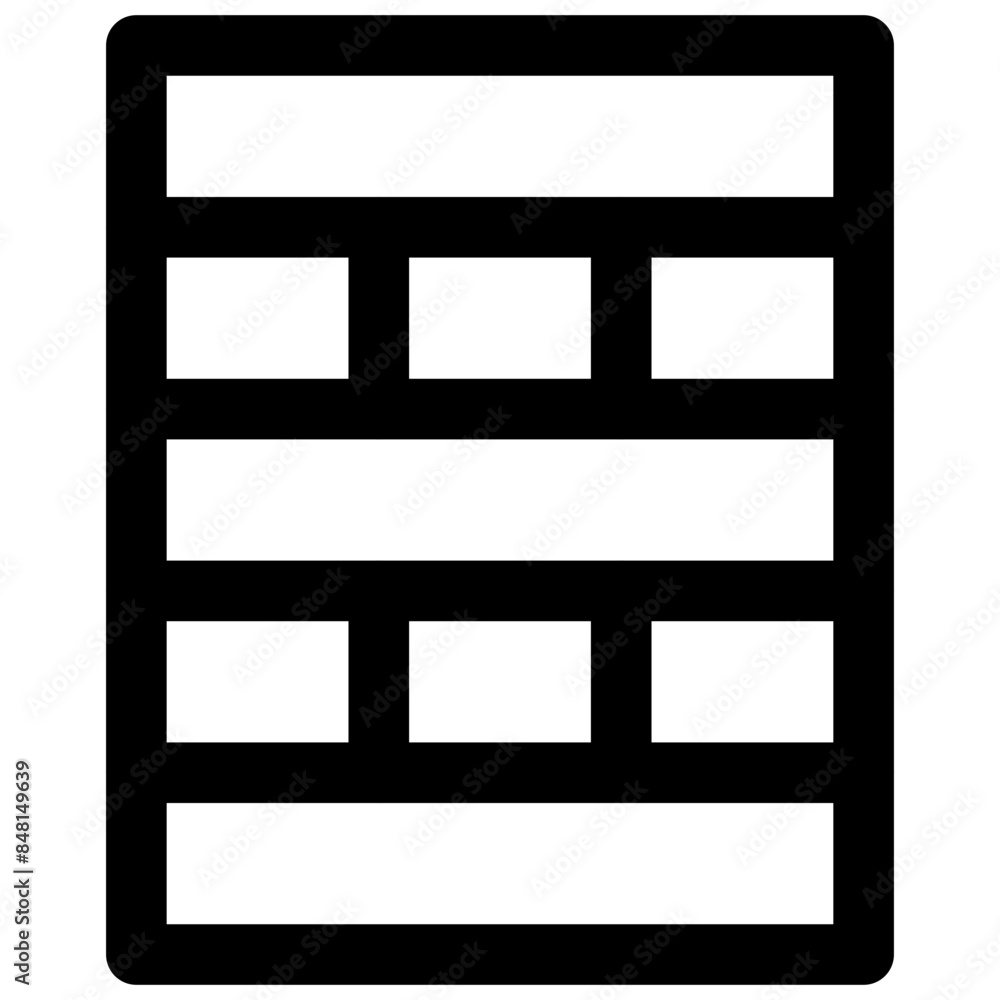 Jenga. Editable stroke vector icon. Jenga. Editable stroke vector icon.