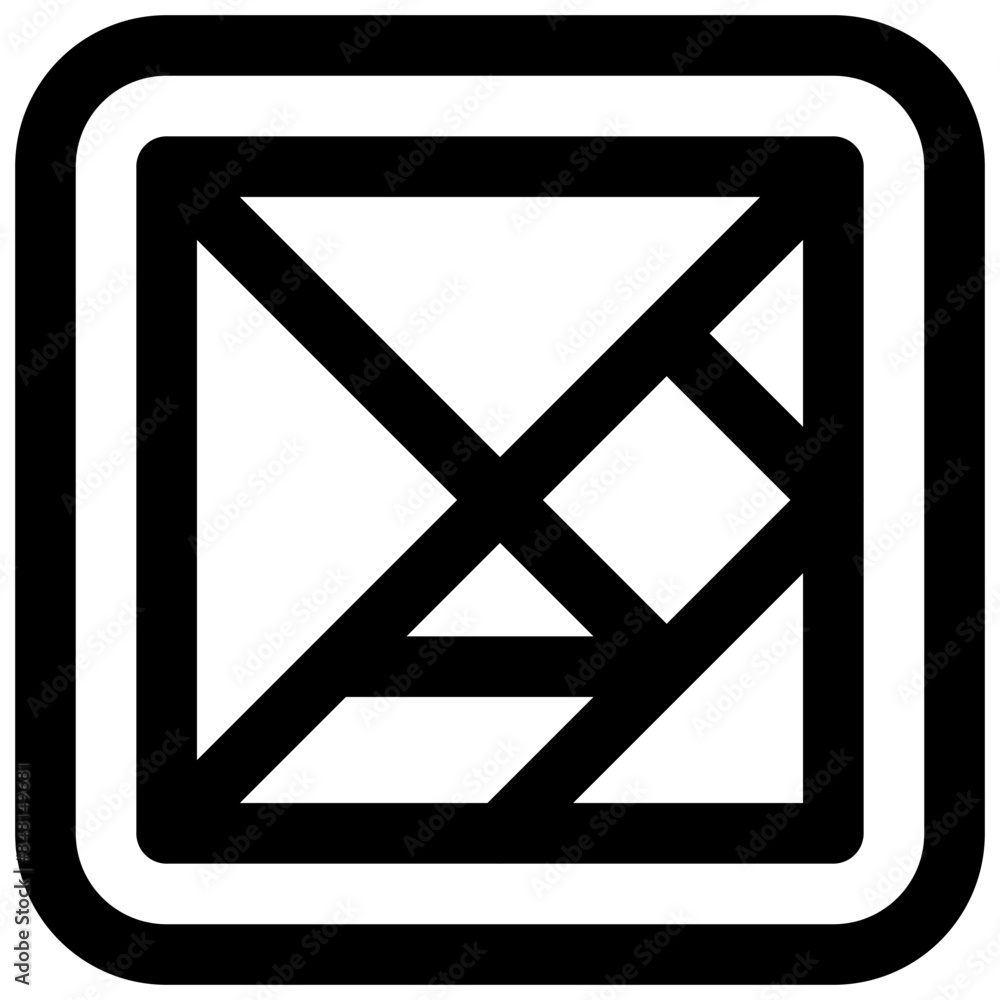 Tangram. Editable stroke vector icon. Tangram. Editable stroke vector icon.