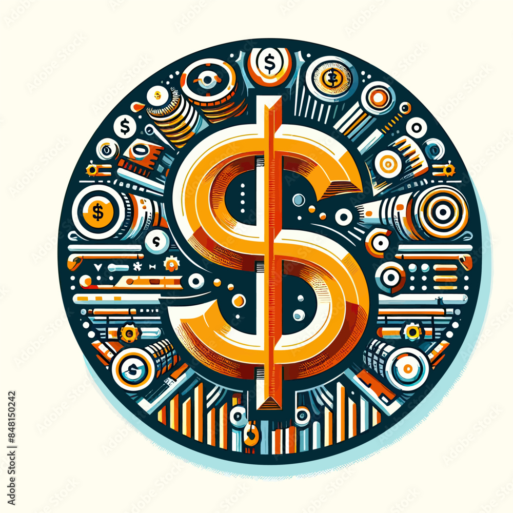 Obraz premium dollar icon money currency 