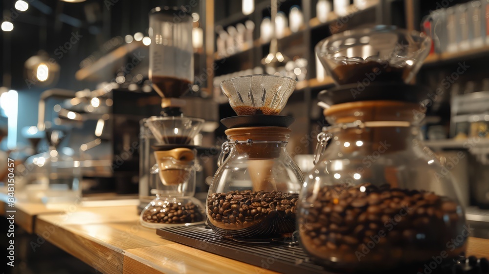 A gourmet cafe that takes coffee to the next level with its artisanal brewing techniques and rare beans. The knowledgeable baristas are passionate about their craft A gourmet cafe that takes coffee to the next level with its artisanal brewing techniques and rare beans. The knowledgeable baristas are passionate about their craft