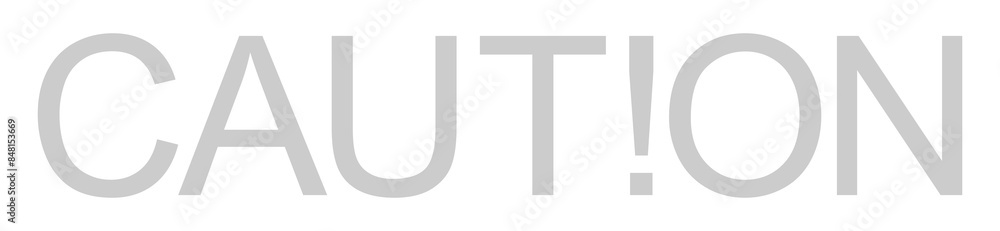 Text Illustration of the 'CAUTION!' Sign, Simple and Flat Style, Eye Catching and Memorable. Can use for Banner, Sticker, Website, Apps, or Graphic Design Element. Format PNG Text Illustration of the 'CAUTION!' Sign, Simple and Flat Style, Eye Catching and Memorable. Can use for Banner, Sticker, Website, Apps, or Graphic Design Element. Format PNG