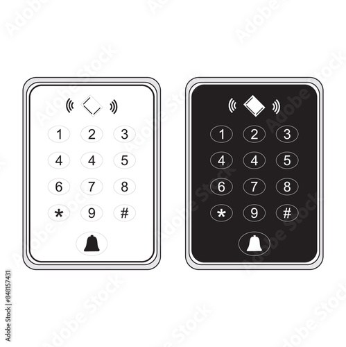 Panel de sistema de alarma. Vector