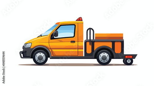 Tow truck silhouette icon. Clipart image isolated o