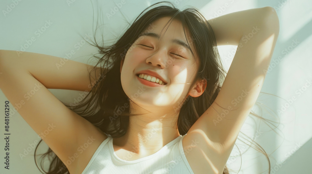 Fototapeta premium 女性の美しさのイメージ. スキンケア、ボディケア、美容サロンの総合ガイド