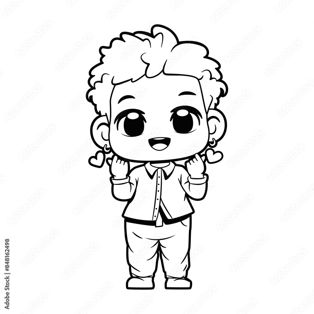 Vector Cute Boy Character Cartoon Illustration Isolated Vector Cute Boy Character Cartoon Illustration Isolated
