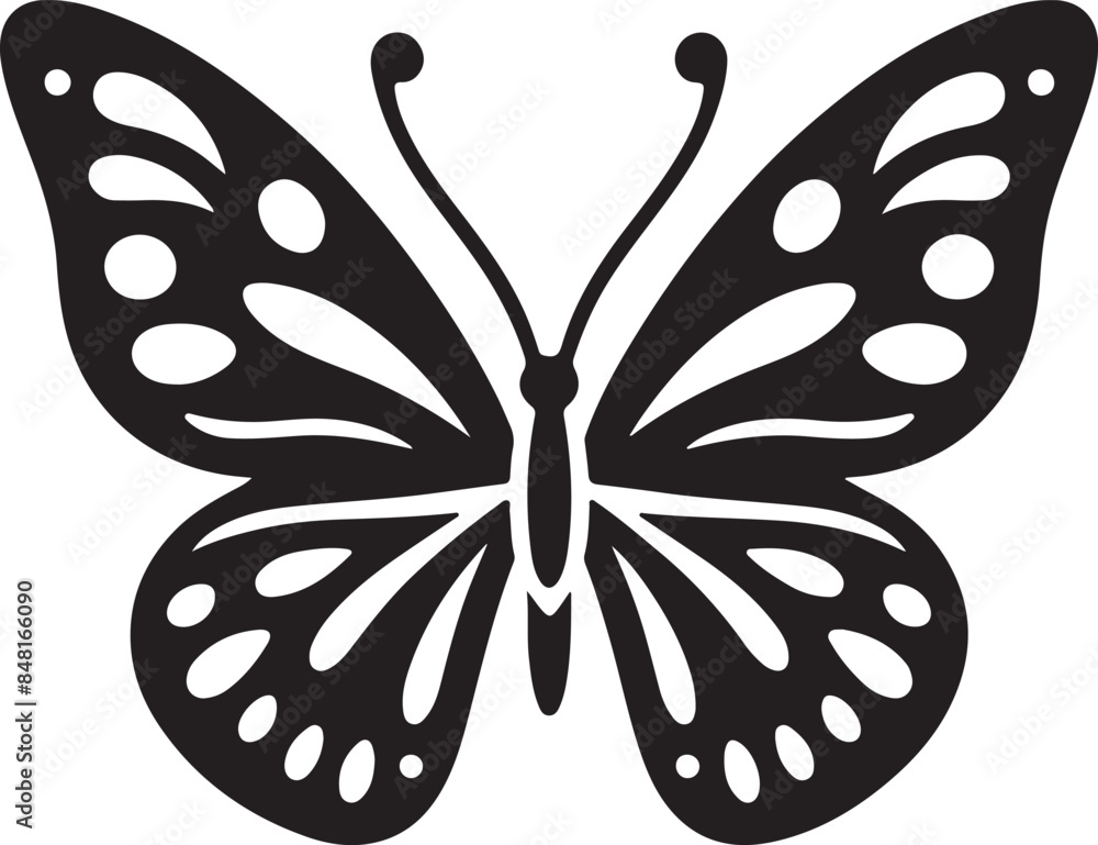 Beautiful Butterfly Silhouettes Vector Art Beautiful Butterfly Silhouettes Vector Art