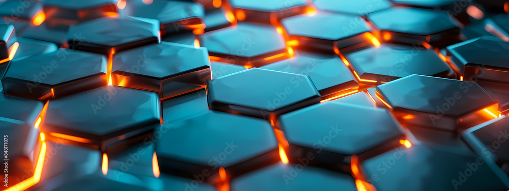 Geometric Elegance: Hexagonal Light Play Geometric Elegance: Hexagonal Light Play