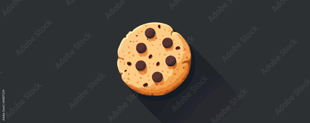 Obraz premium Dessert cookie Vector flat minimalistic isolated illustration
