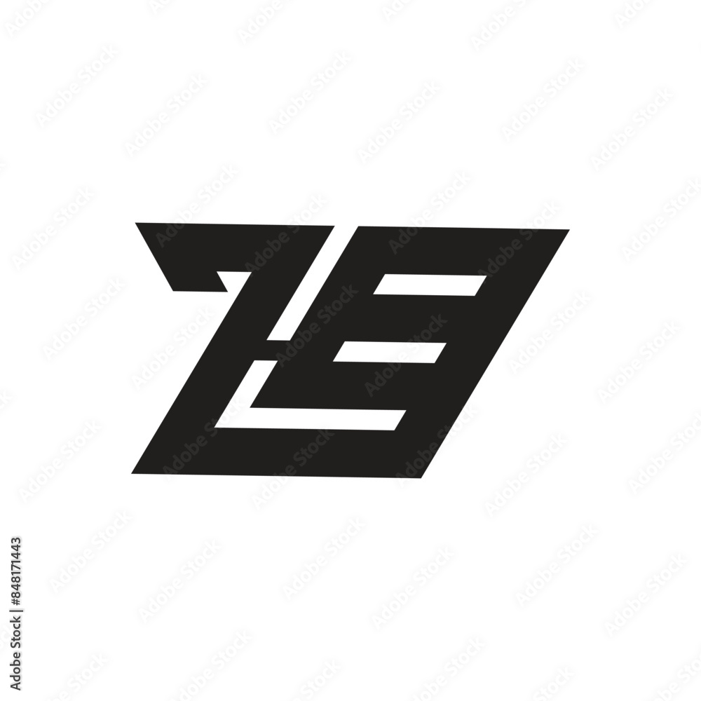 ZB letter logo, ZB or Z B letter alphabet logo ZB letter logo, ZB or Z B letter alphabet logo