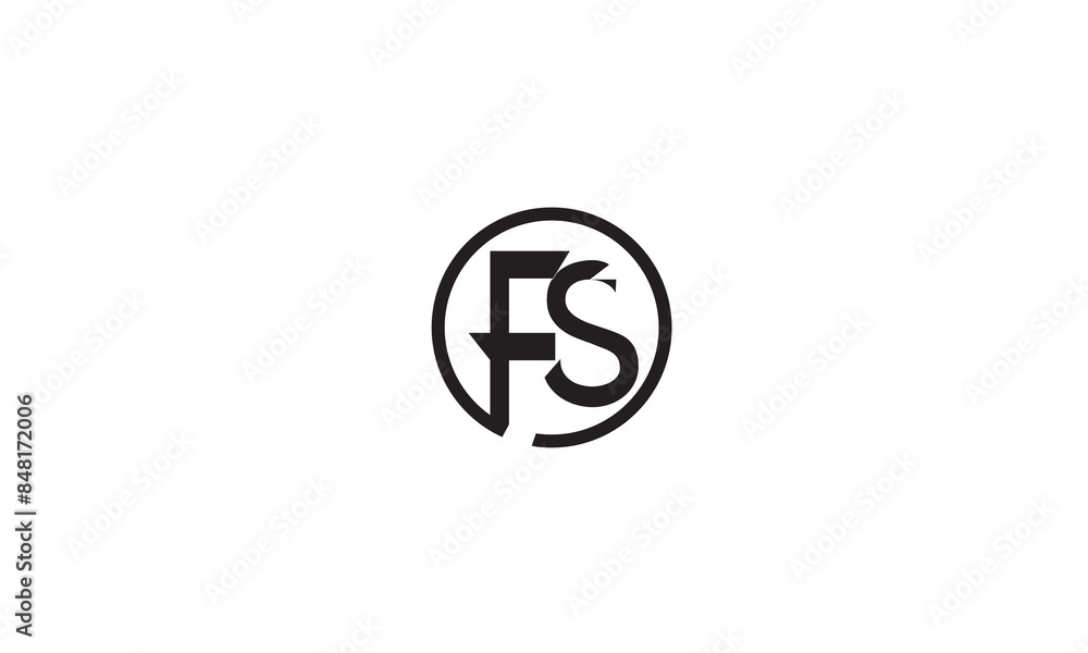 FS, SF , F ,S, Abstract Letters Logo Monogram FS, SF , F ,S, Abstract Letters Logo Monogram