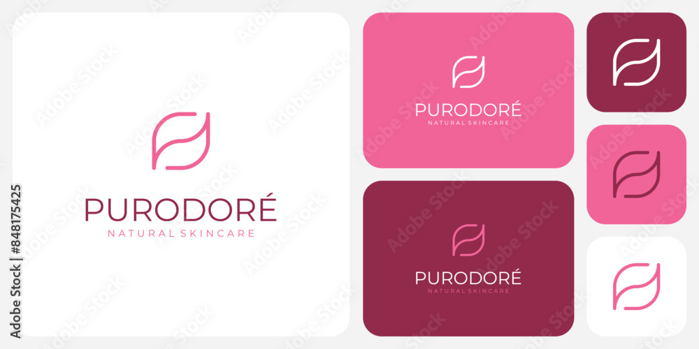 Leaf line vector logo design in the shape of the letter S with a modern, simple, clean and abstract style. Leaf line vector logo design in the shape of the letter S with a modern, simple, clean and abstract style.