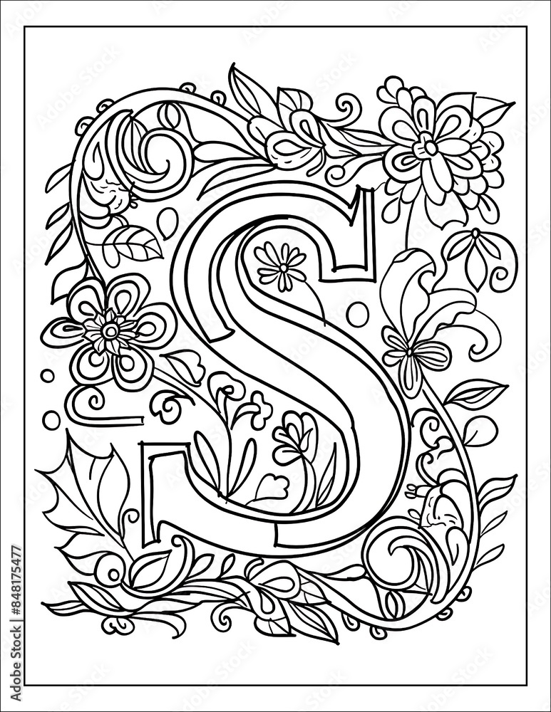 Flowers Alphabet Coloring Pages Flowers Alphabet Coloring Pages