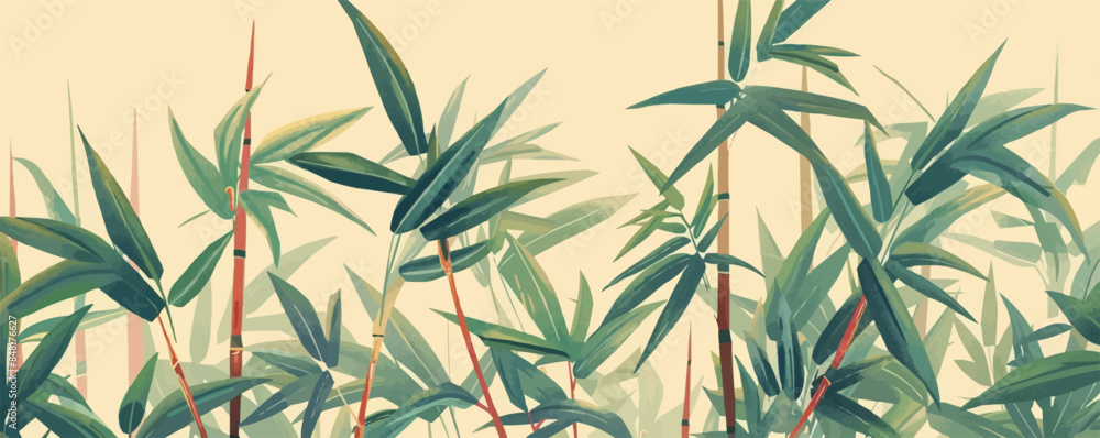 bamboo Vector flat minimalistic isolated illustration bamboo Vector flat minimalistic isolated illustration