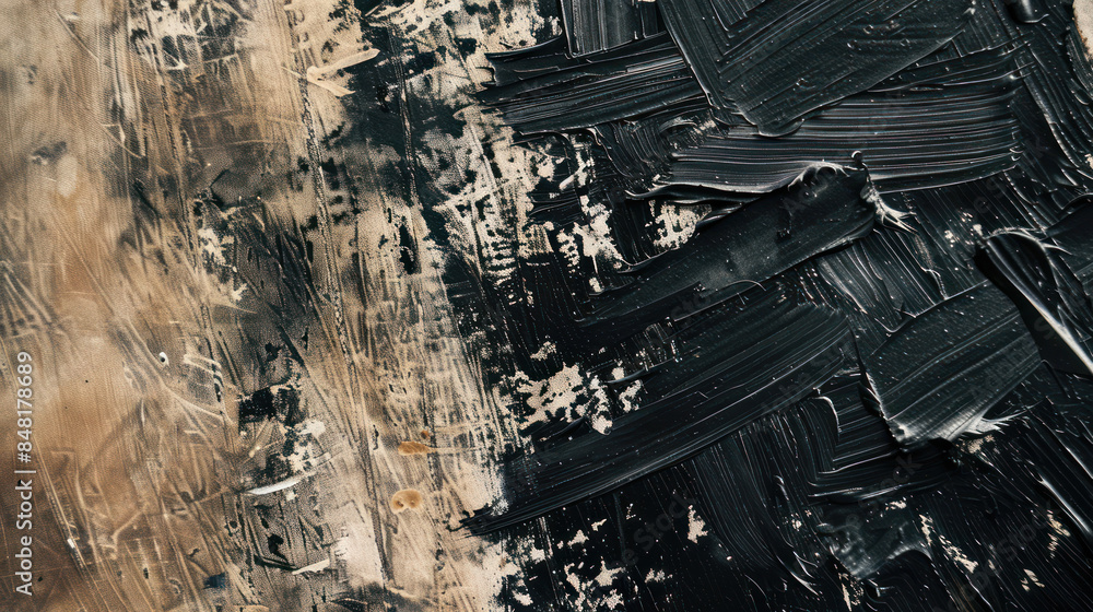 Fototapeta premium Abstract brush strokes on a rough paper surface