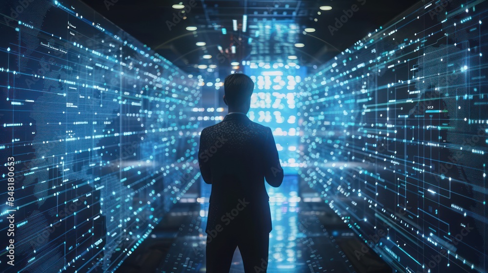 Obraz premium Cloud technology for data security.