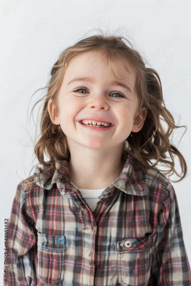 a Caucasian child feeling amused on a studio background a Caucasian child feeling amused on a studio background