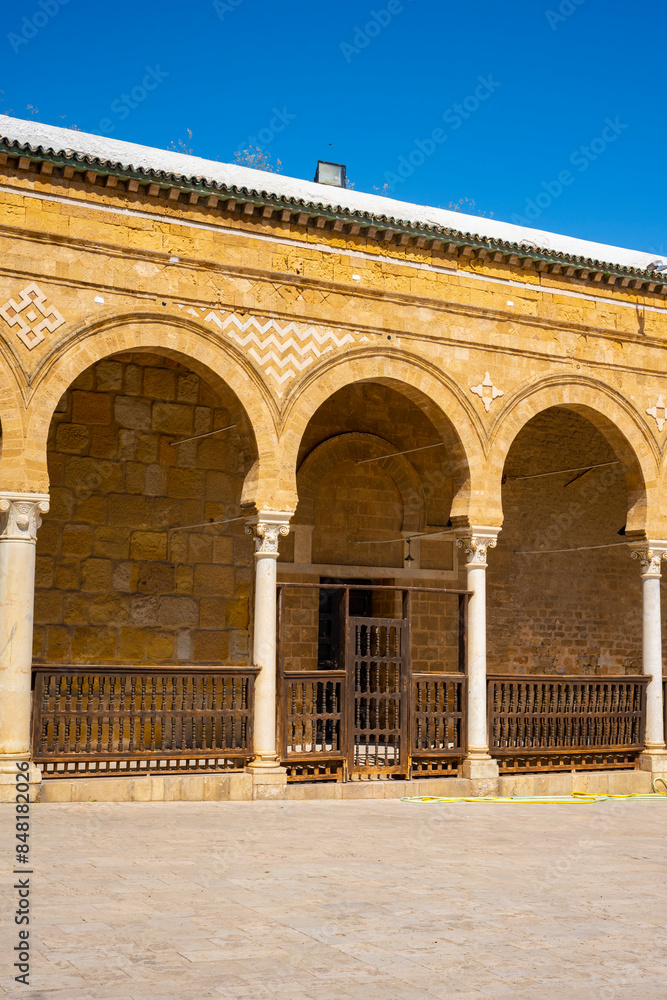 Zitouna Mosque, Located in the heart of Tunis' medina, this important mosque was founded in 734 and built on a site once occupied by a church. It was totally rebuilt in the 9th century and restored Zitouna Mosque, Located in the heart of Tunis' medina, this important mosque was founded in 734 and built on a site once occupied by a church. It was totally rebuilt in the 9th century and restored