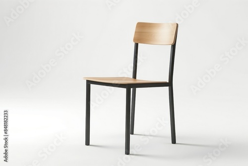 Wallpaper Mural Modern Wooden Chair on White Background Torontodigital.ca