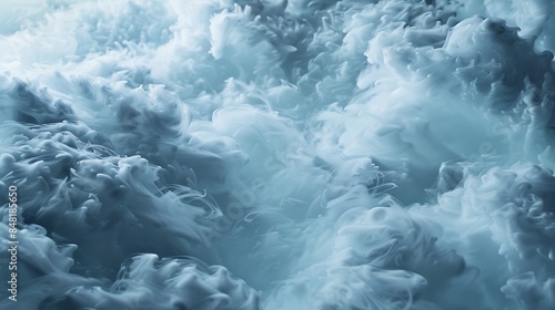 Close-up of liquid nitrogen cloud 32k, full ultra HD, high resolution